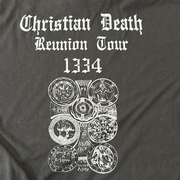 Vintage Punk Christian Death Reunion Tour t-shirt from 1989. Backprint. - Picture 5 of 7